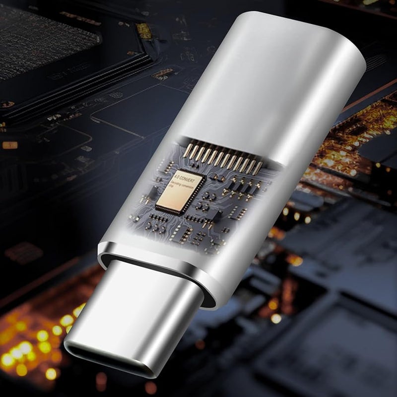 محول أسود 8Pin أنثى إلى USB C ذكر 27 واط شحن سريع لآيفون 15 16 سلسلة سامسونج S24 - Image 2